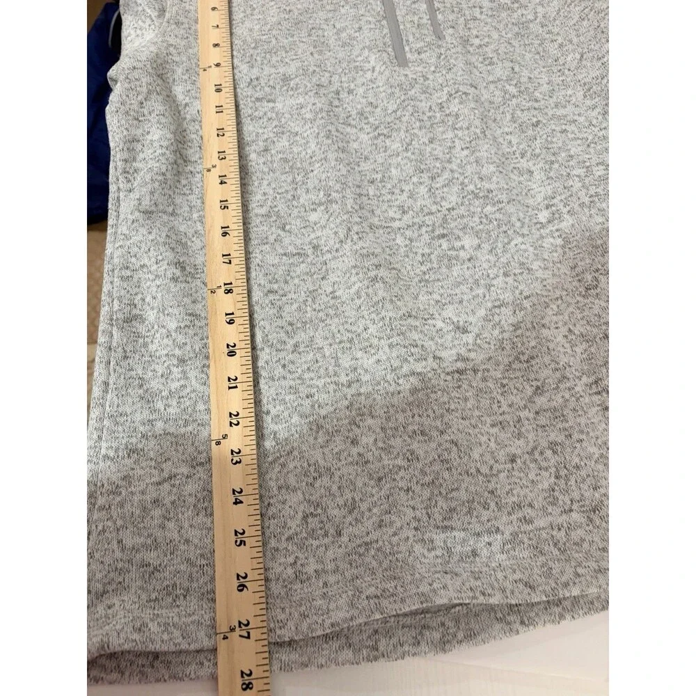 Eddie Bauer Men's Pullover Top Long Sleeve 1/4 Zip Light Gray Heather Size Large